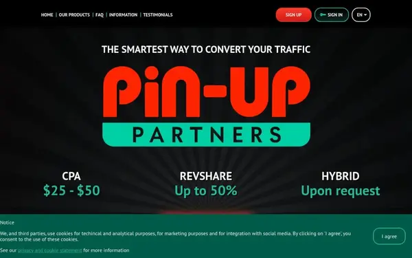Pin-up partners — скриншот