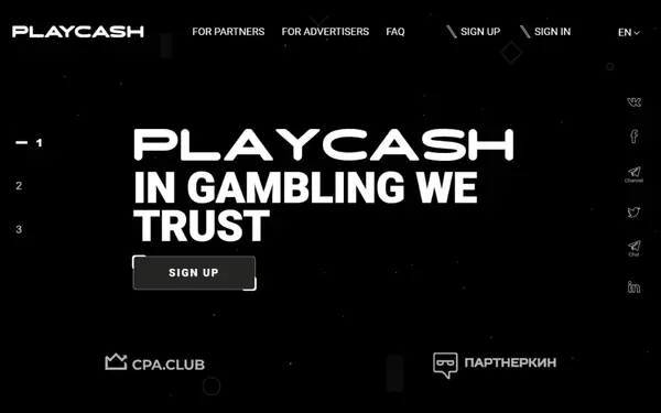 Playcash network — скриншот