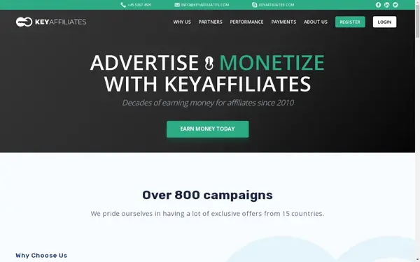 Keyaffiliates — скриншот