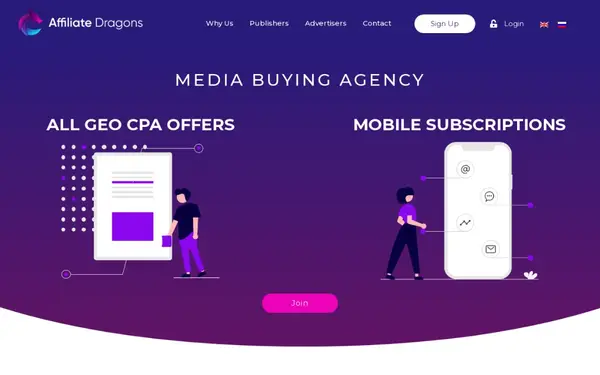 Affdragons.com — скриншот