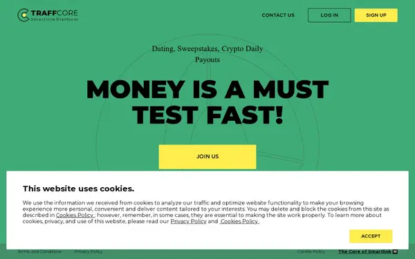 Traffcore.com — скриншот