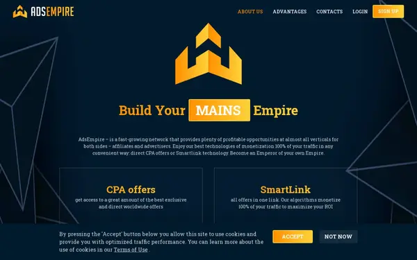 Adsempire.com — скриншот
