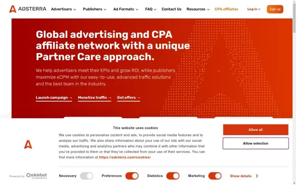 Adsterra.com — скриншот