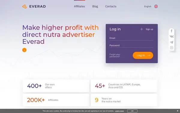 Everad.com — скриншот